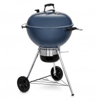 Barbecue a carbone WEBER Master-Touch GBS C-5750 blu ardesia, Gourmet BBQ System, con griglia in acciaio da 57 cm, raccogli cenere rimovibile e sistema di pulizia One-Touch